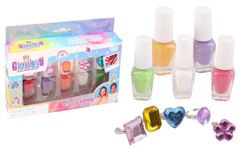 Coffret Maquillage Gloways En Forme De Gâteau – 14 Fards, 5 Blush, 8 Gloss, 5 Rouges à Lèvres – Dès 5 Ans – Cadeau Anniversaire