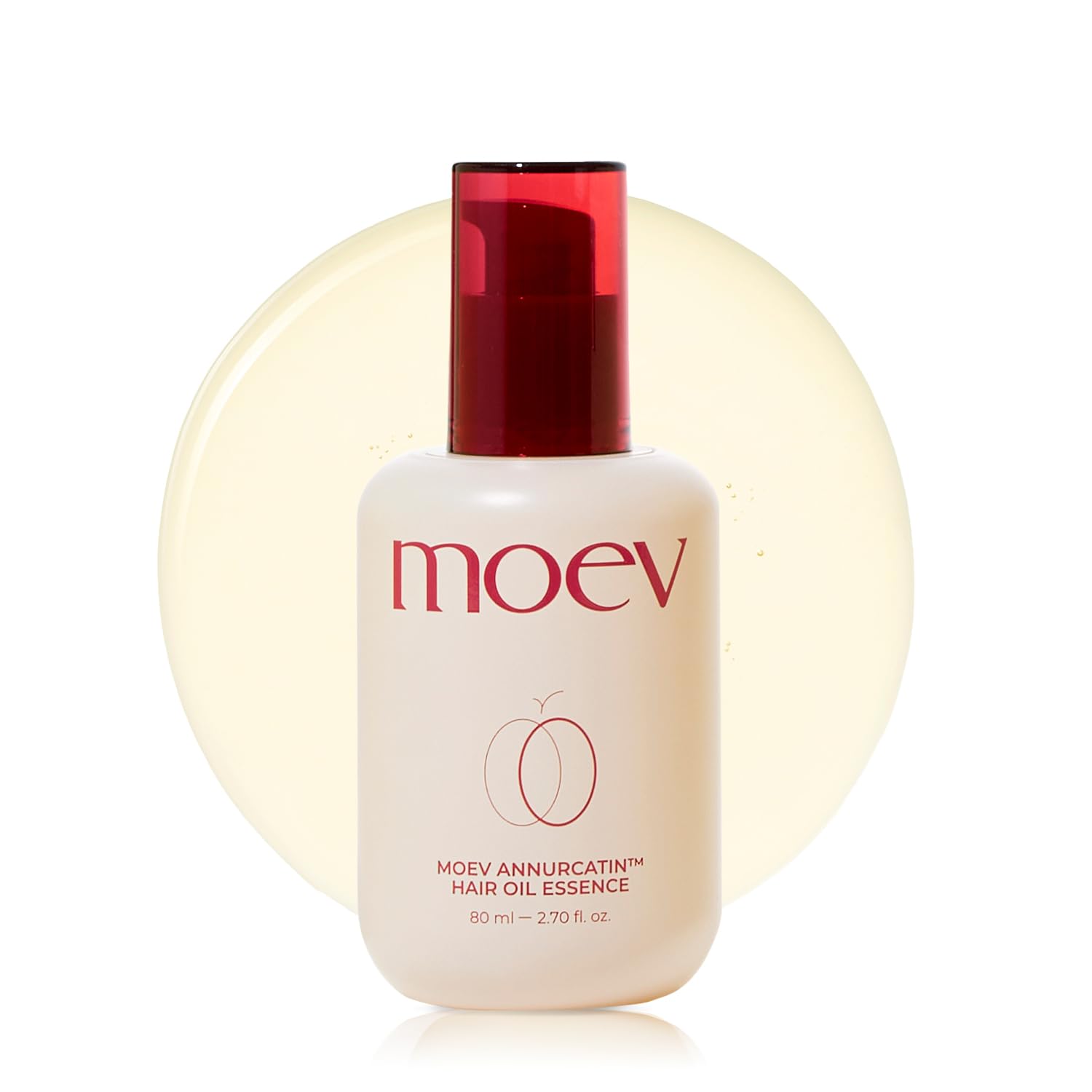 MOEV ANNURCATIN Hair Oil Essence | Korean Apple Hair Care Perfumed Serum | Heat Protect & Anti-Frizz | Nourishing Apple Seed Oil for Dry, Frizzy, Damaged Hair 2.7 fl.oz (Apple & Vanilla)