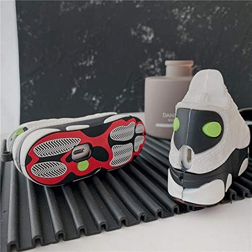 Miniatura 3 de Funda de silicona de dibujos animados 3D divertida linda cubierta compatible con auriculares 12 (serie de zapatos de la serie de zapatos) (negro y