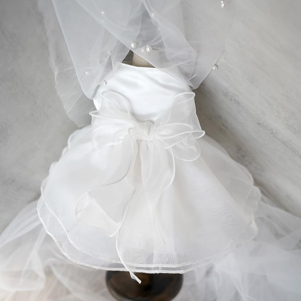 Dog Wedding Dress, Size XL, White
