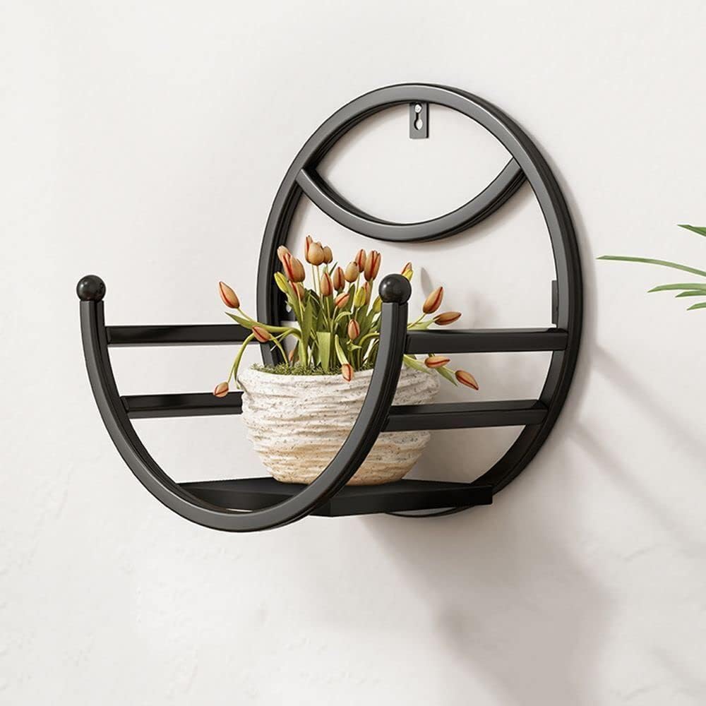 Crafts Impex Ron Metal Wall Mounted Hanging Planter For Balcony Pot Stand Hanging Plant Flower Pot Stand Holder (Black) (B0D1DRPS3J) Amazon Price History, Amazon Price Tracker
