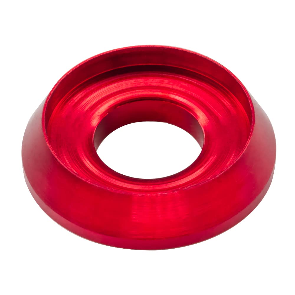Photo 1 of [60PCS] M4 Counterbore Washers, Anodized Aluminum Alloy, Head Washers Gaskets Cup Shim for Screw RC/FPV/PC/Drone/Toys/Mechanical Accessories Parts, Red