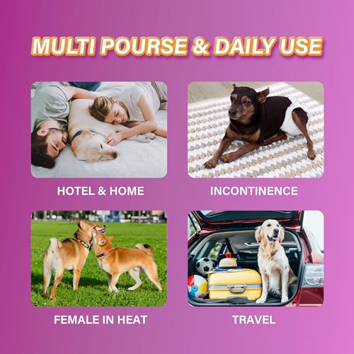 Image of HONEY CARE All-Absorb Disposable Dog Diapers XL Size, Improved Bigger Size, 12 Count, Super Absorbent, Breathable, Wetness Indicator