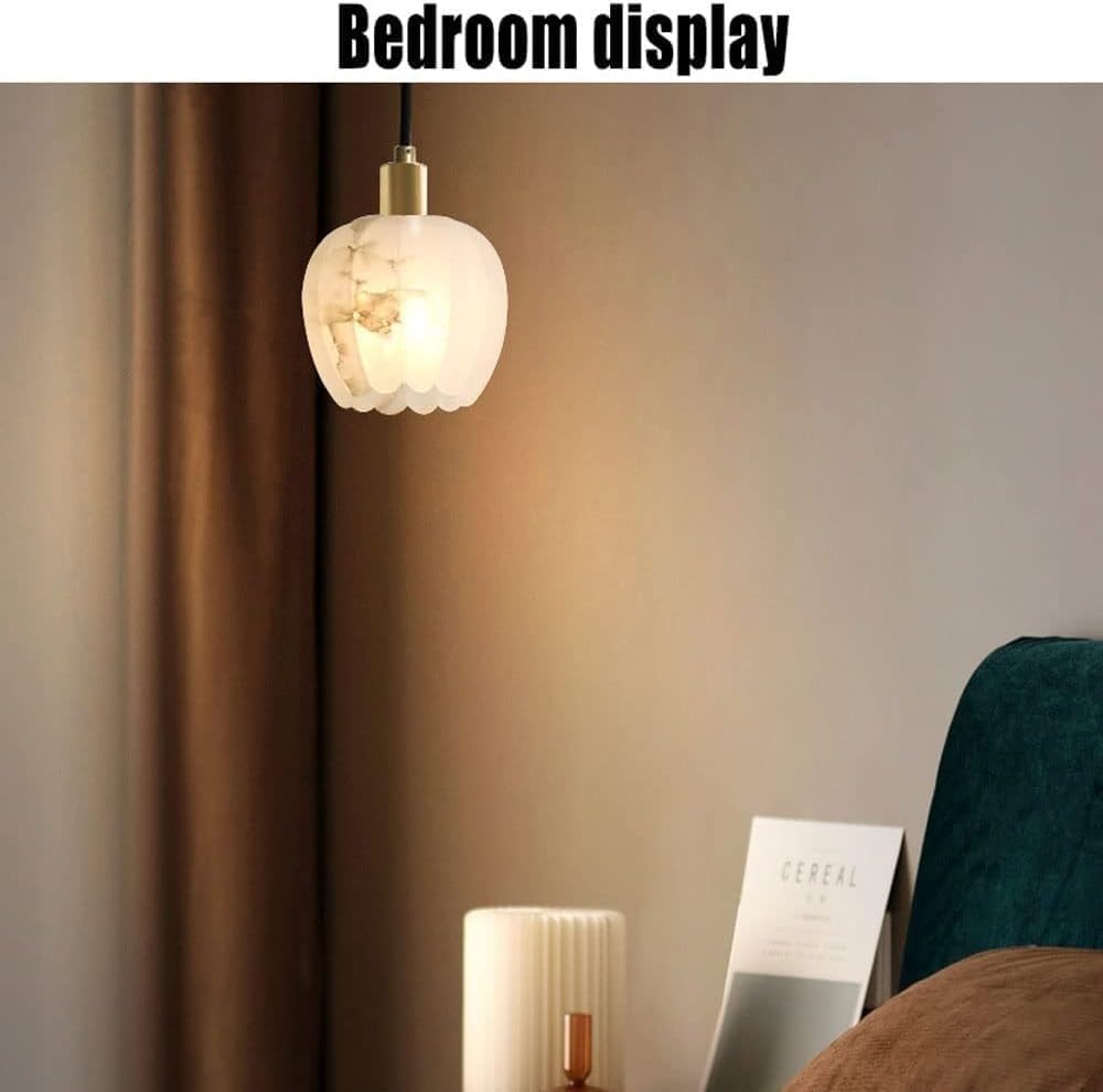 Mini Material de iluminación 5 pulgadas Lámpara mármol 1 luz noche for dormitorio techo con base E14 ahorro energía natural