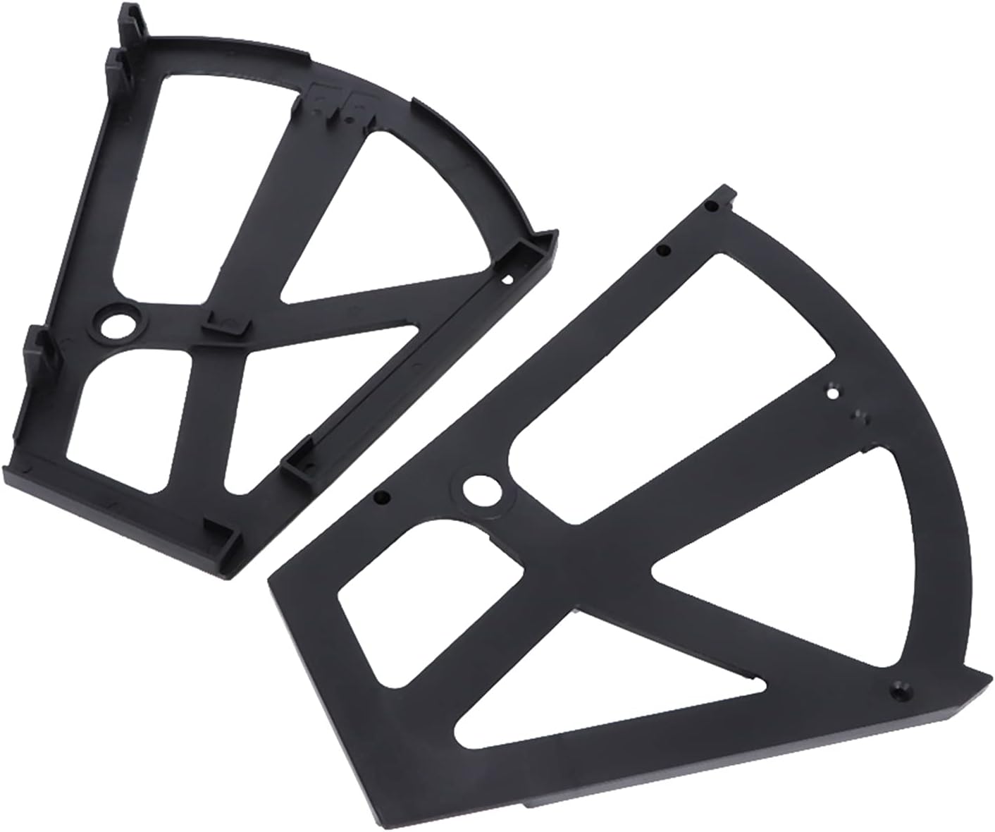 Home Plastic Hollowed Shoe Cabinet Shelf Rack Holder for Bedroom Living Room Entryway 2 Layers Shoe Rack Hinges for Damp Shoes (Black)