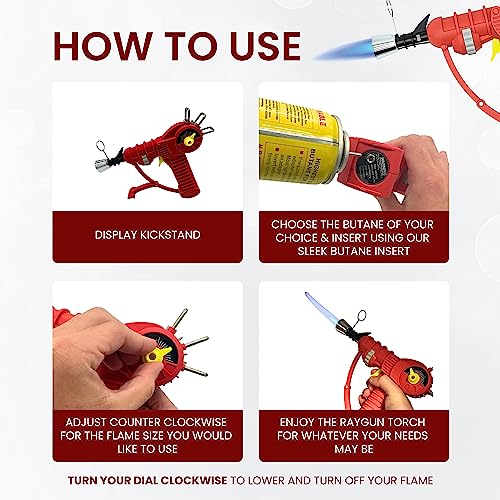 Encendedor Torch Raygun con llama ajustable y seguro miniatura 4
