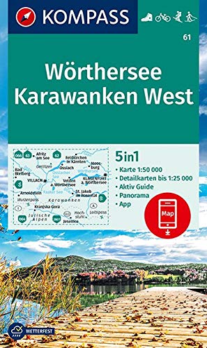 Wörthersee, Karawanken West 1:50 000: 5in1 Wanderkarte 1:50000 mit Panorama, Aktiv Guide und Detail Francais PDF