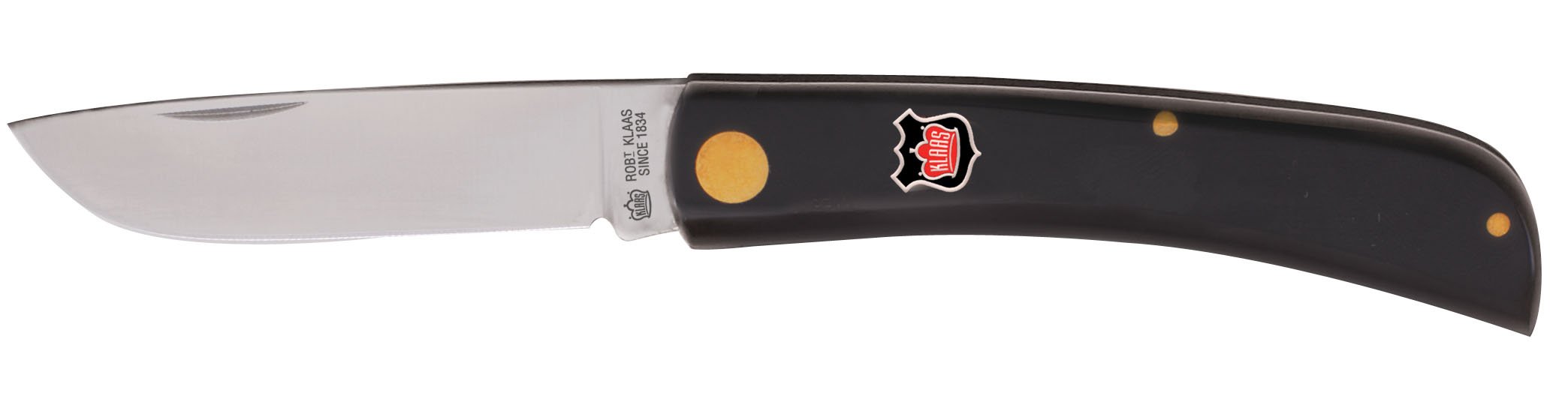 Klaas Sod Buster Knife, Black Handle, 3 5/8in. Closed KC2134