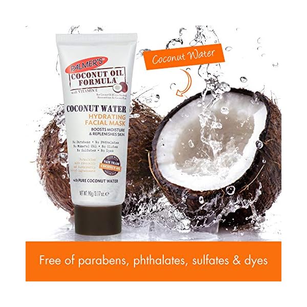 Palmers-Coconut-Oil-Formula-Coconut-Water-Hydrating-Facial-Mask-317-Ounces Palmer's Coconut Oil Formula Coconut Water Hydrating Facial Mask, 3.17 Ounces