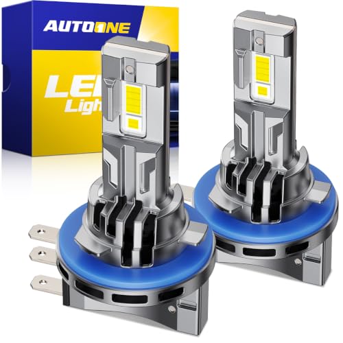 Image of AUTOONE H15 Led Bulbs, 70000LM 6000K Cool White, 14 Times Brightness, H15 Upgraded Lamps Replacement for Cars, Plug and Play (Pack of 2)