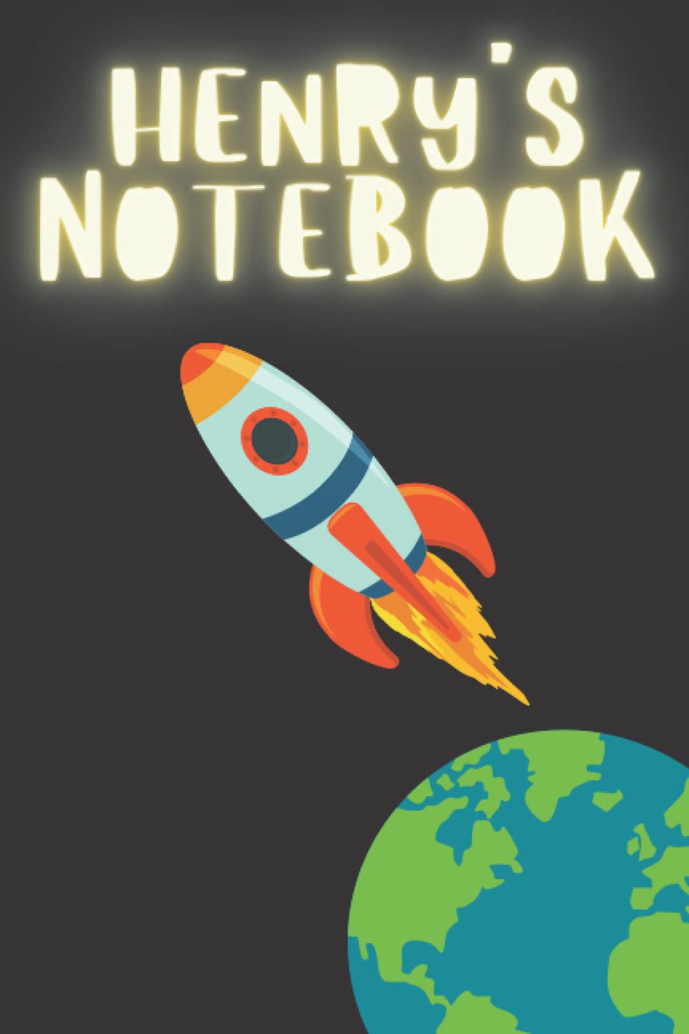 HENRY'S NOTEBOOK: Children's Space Themed Notebook/Journal. 6x9. 120 Lined Pages. Glossy Cover.