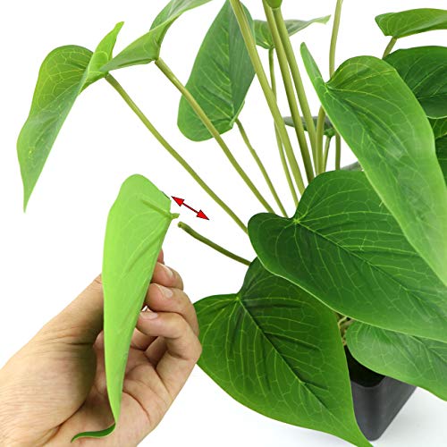 Artificial Flower Plants Calla Lily Faux Small Potted Plant With Black Pot Fake Bonsai Flower For Home, Office, Indoor And Outdoor Occasions Decor (Orange Fake Flower) #TOP6