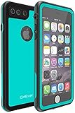 CellEver Waterproof Case for iPhone 8 Plus/iPhone 7 Plus, 5.5-Inch, Waterproof IP68 Certified Shockproof Sandproof Snowproof Dirtproof Full Body Sealed Protective Cover KZ-C (Ocean Blue)