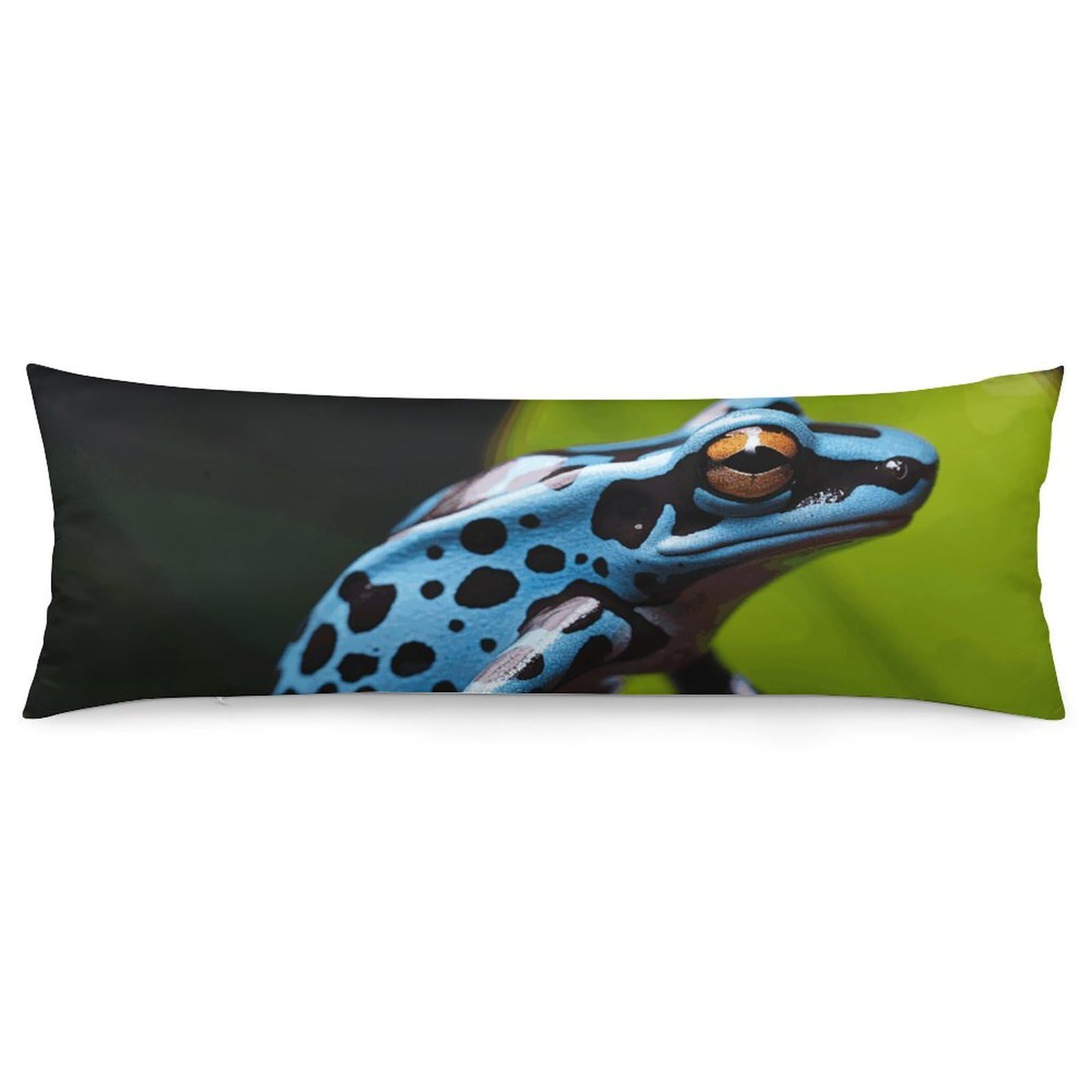2 Pack Pillow Cases for Hair and Skin, Soft Breathable Pillow Case Covers with Hidden Zipper, Dart Frog Blue Pillowcase 20"x54" Pillow Covers for Sleeping Gift