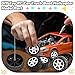 Cotiny 64 Pcs Toy Wheels and Axles Set Plastic Car Tires Building Kit for Hobbyists DIY Model Toy Building Projects