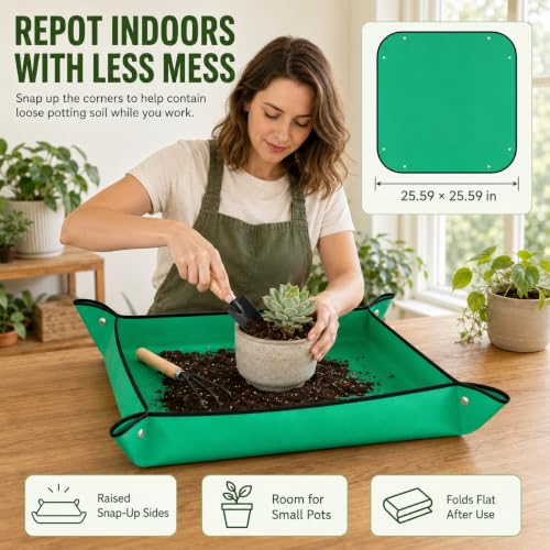 Set de 18 piezas para jardinería con estera para trasplantes miniatura 4