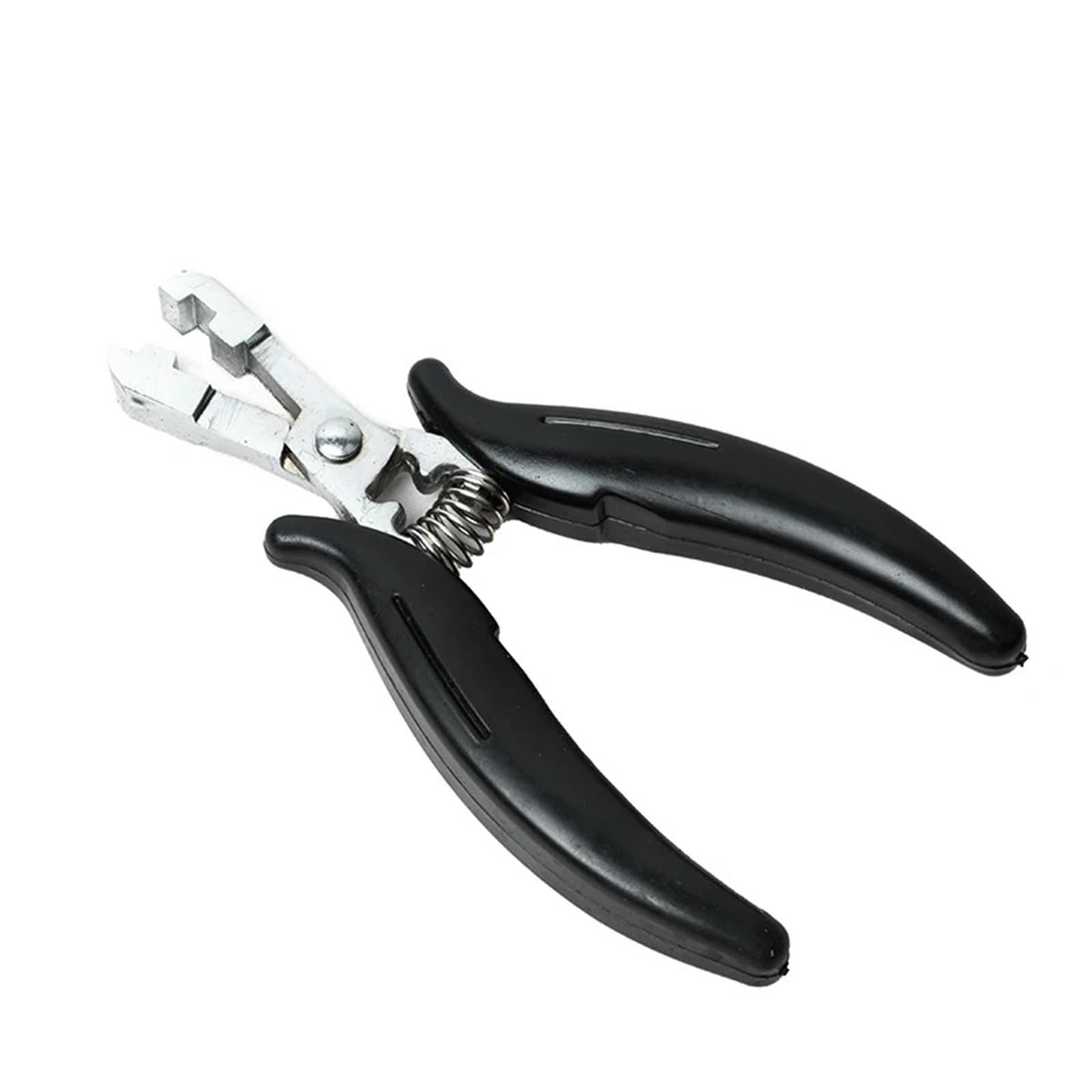 Outils coiffure et pinces extensions cheveux manche noir à bout plat