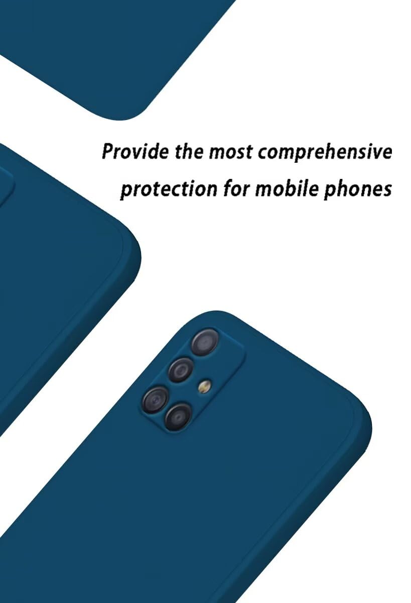 HONLEN Etui do Samsung Galaxy M51, etui ochronne (6,7 cala) Liquid TPU Silicone etui na telefon komórkowy z zabezpieczeniem przed upadkiem, silikonowe, szafirowe niebieskie