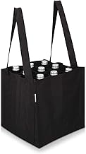 Navaris Transport Bag 9 Bottles – Polyester Basket 27 x 27 x 27 cm for 1.5L Bottle – Water Storage Wine Beer – Machine Washable