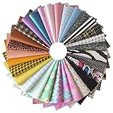 XHT 30 Pcs Mixed Series Faux Leather 21cm x 30cm Random Color Pattern Texture Leather Fabric for DIY Projects - Image 1