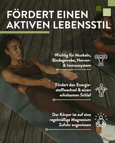 PlusVive Magnesium Kapseln hochdosiert I 1x 365 Kapseln I 700mg Magnesium Hydroxid pro Kapsel I Magnesium aus Meerwasser I mit Papain & Spirulina I Nahrungsergänzungsmittel vegan & laborgeprüft