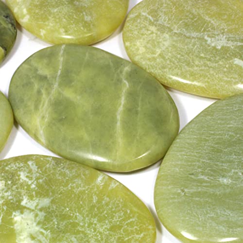 CrystalAge Lemon Jade Palm Stone ~70x50mm