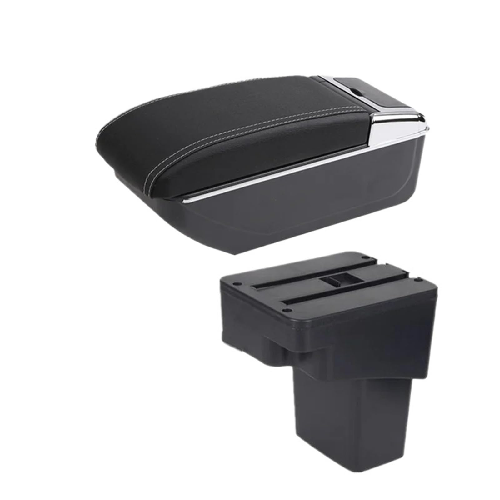 UMDJJU For Hyundai For SOLARIS For Accent RB For Solaris For Verna 2011-2016 Armrest Box Retrofit Car Accessories Car Centre Console Armrest Box(B white line NO USB)