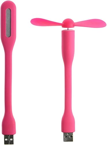 Miniatura 3 de Mini ventilador USB LED de luz flexible con lámparas para banco de energía, computadora portátil, dispositivo de verano, ventilador de plástico y