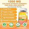2 Pack Calcium Citrate Gummies, Calcium Supplements for Women & Men, High Absorption Calcium Gummies with Vitamin D3, Magnesium & Zinc for Muscle, Bone & Immune Support, Orange Flavor