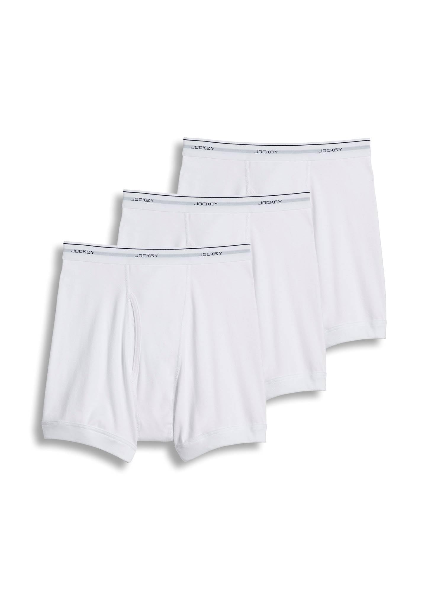 JockeyMen's Underwear Classic Boxer Brief - 3 Pack, diamond white, XL
