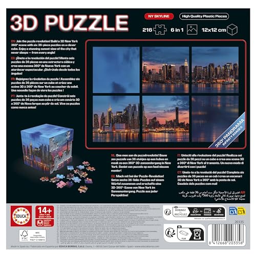 Puzzle 3D 216 pièces Educa NY Skyline - vue 4