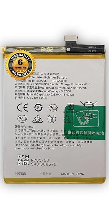 Image of Original BLP765 Battery for Oppo Reno 3 A91 F15 CPH2043, A91, CPH2001 Battery with 6 Month Warranty** (OCT15)