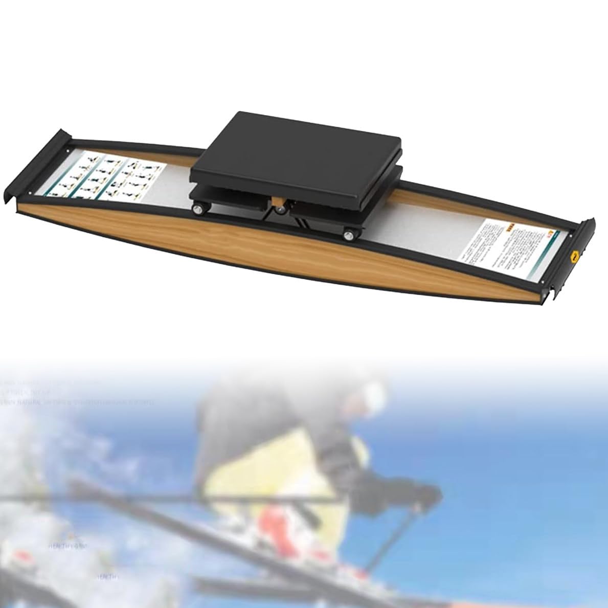 Macchina da sci simulata per interni, attrezzatura professionale per fitness indoor con bastone da passeggio, resistenza regolabile liberamente 0-100 kg