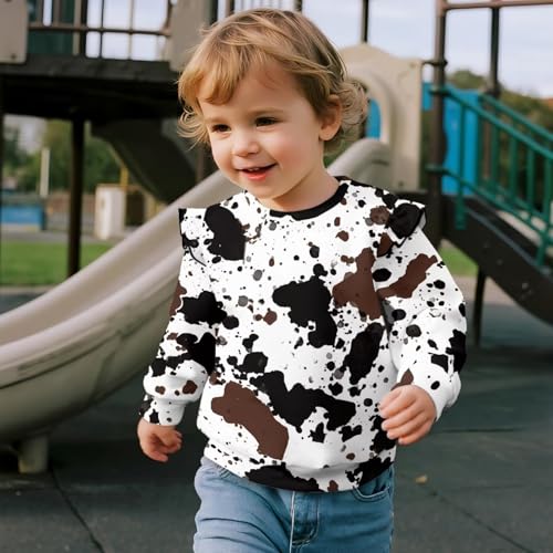 Long Sleeve Basic Tees for Toddler Girls Crew Neck Fall Sweatshirt Cute Fall Outfits for Baby Little Kids 1-8 Years4