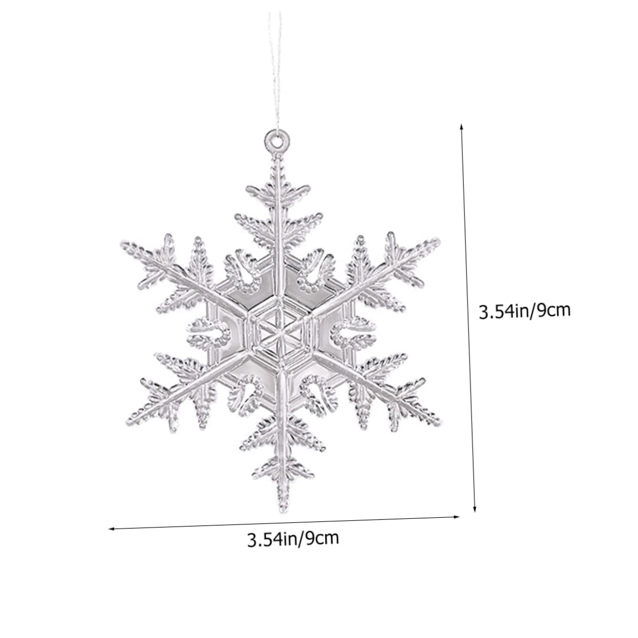 Cabilock Lot De 5 Décorations De Noël en Acrylique À Suspendre Flocons De Neige Décorations Festives À Suspendre 12 Pièces X 5