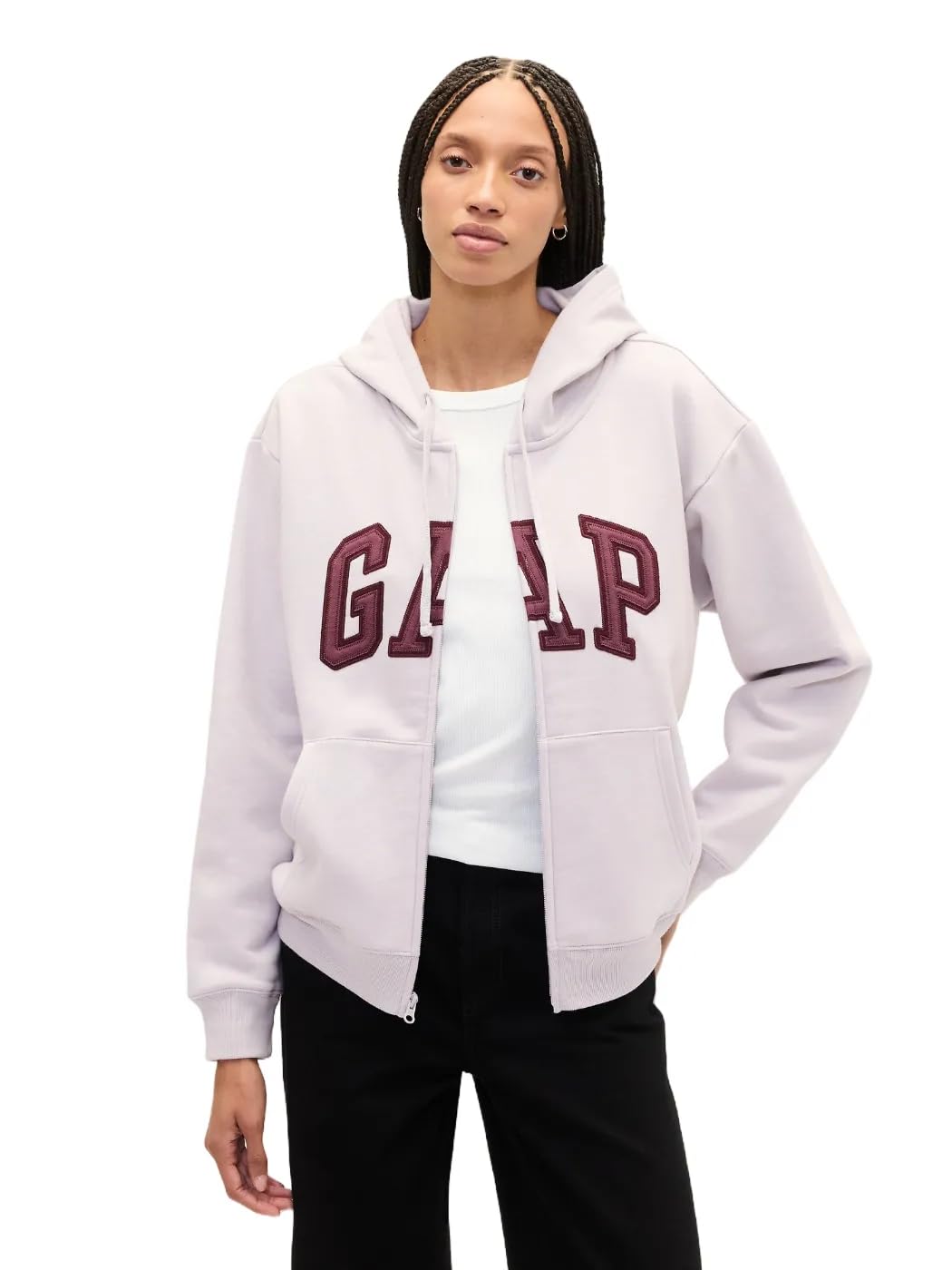 GAP Women's Logo Hoodie Hooded Full Zip Sweatshirt