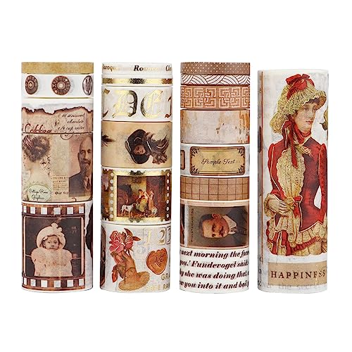 Washi Tape Artístico LGEGE de Alta Calidad con Retratos Clásicos y Textura Washi 1