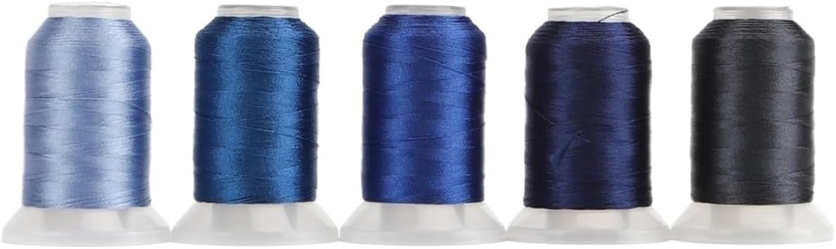 4/5/63 Colors Set Embroidery Thread 500M (550Y) Each Spool Home Machine(5 Gray Colors)