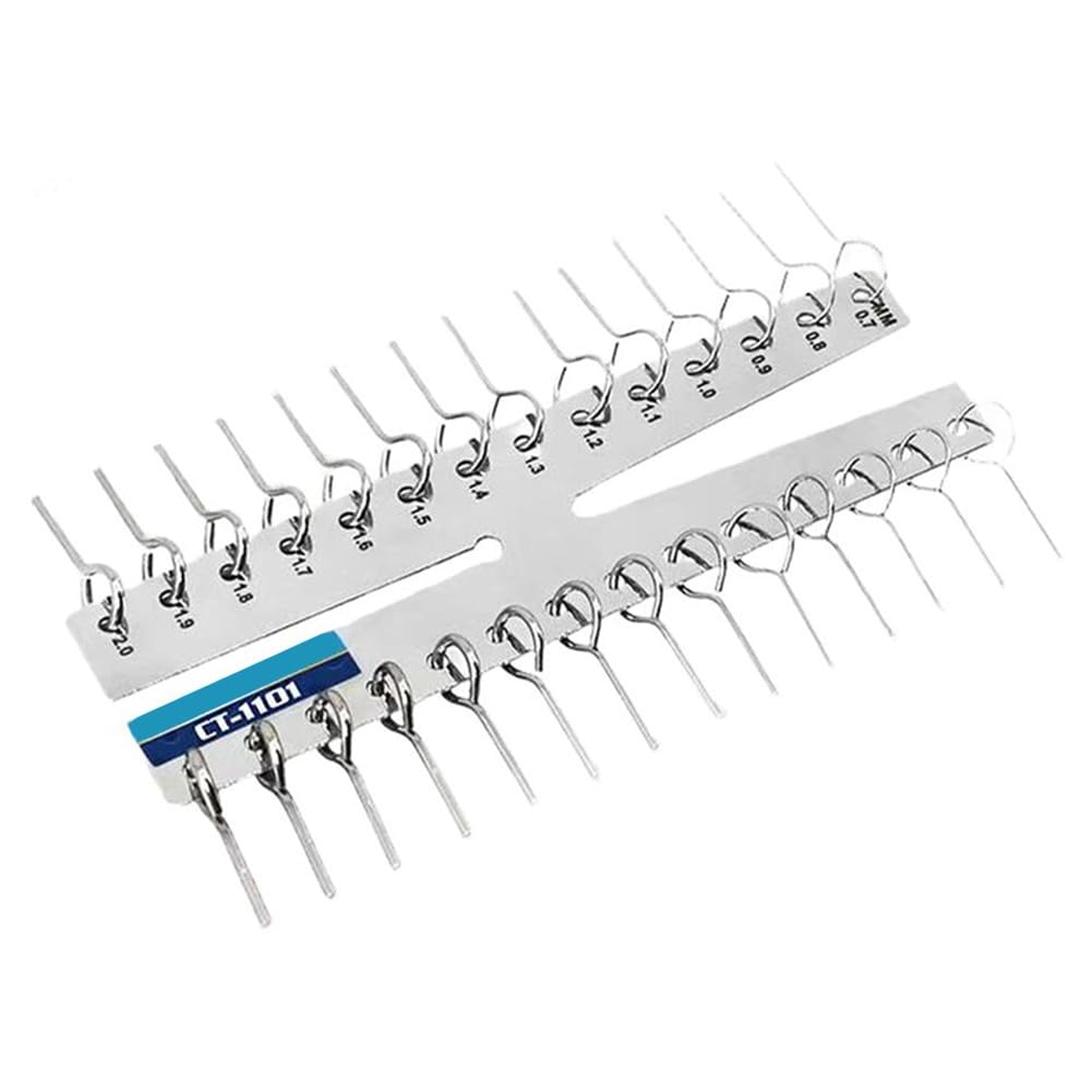 CT1101 - Calibro per tubo capillare in acciaio inox, misura diametri interni ed esterni, metrico e (0,007 mm-12 mm)