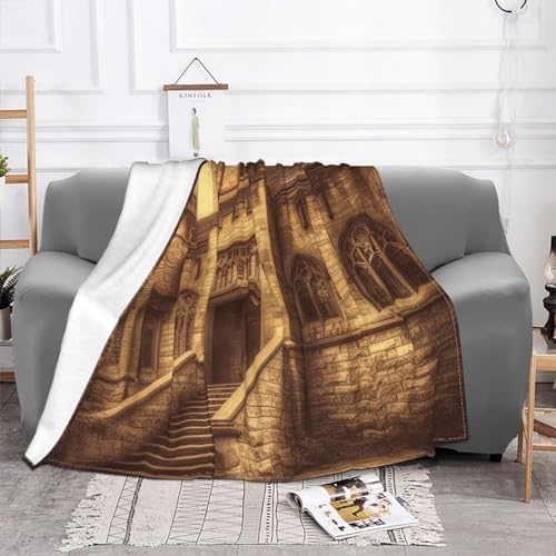 Plaid de canapé château médiéval pour vos soirées cocooning - 3