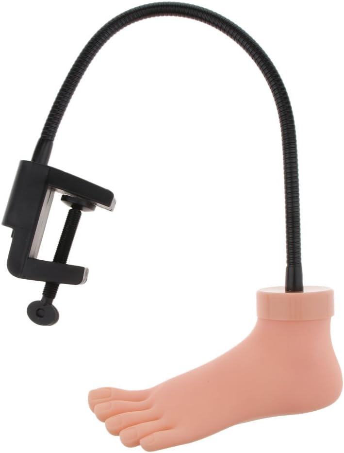 Nail Practice Foot with Holder Nails Accessories for Draw & Decorate Practice Product Nail Art Tools with Clamp