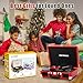 VICTRESS Vinyl Record Player, Portable Suitcase Turntable with PC Recording & Bluetooth Input/Output, 3-Speed LP Player, Built-in Stereo Speakers, RCA, AUX, Headphone Jack, Red