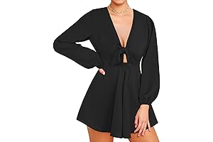 Women's Long Sleeve Floral Romper