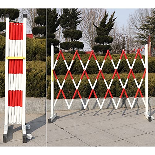 Barrière de sécurité piétons portable et extensible rouge et blanc
