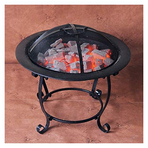 BKSXSOP Braseros de Exterior, Mesa con brasero de leña y Soporte Multifuncional para Barbacoa.