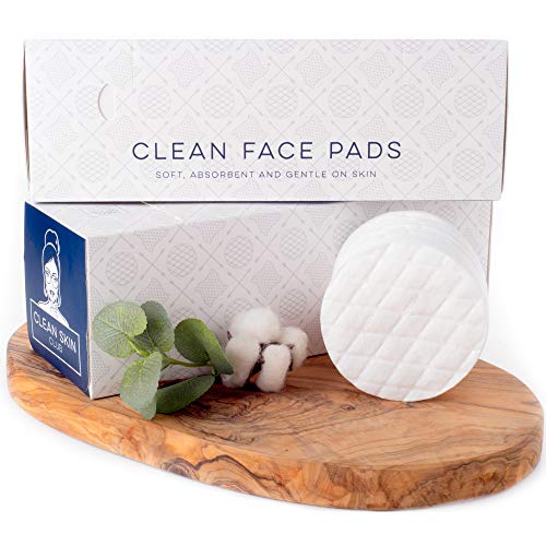 Clean Skin Club - XL Organic Clean Facial Pads | World's Largest & Strongest Face Pad | 100% Biodegradable Cotton, Chemical Free | For Sensitive Skin | 300 Count (3 Pack)