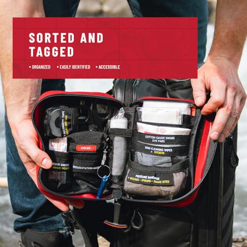 image for Surviveware 98-Piece Waterproof Premium First Aid & Survival Kit - Com