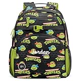 Simple Modern Personalized Nickelodeon Viacom Kids Backpack for School Girls and Boys | Kindergarten Elementary Toddler Backpack | Fletcher Collection | Kids - Medium (15' tall) | TMNT Turtles Unite