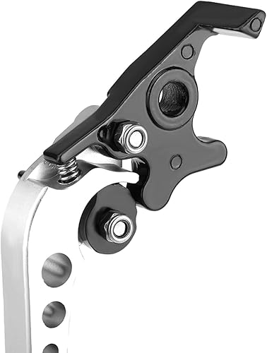 Miniatura 3 de Keenso - 1 par de palancas de freno de embrague de 78 pulgadas, manija universal de freno de tambor de 0.866 in para (plateado)