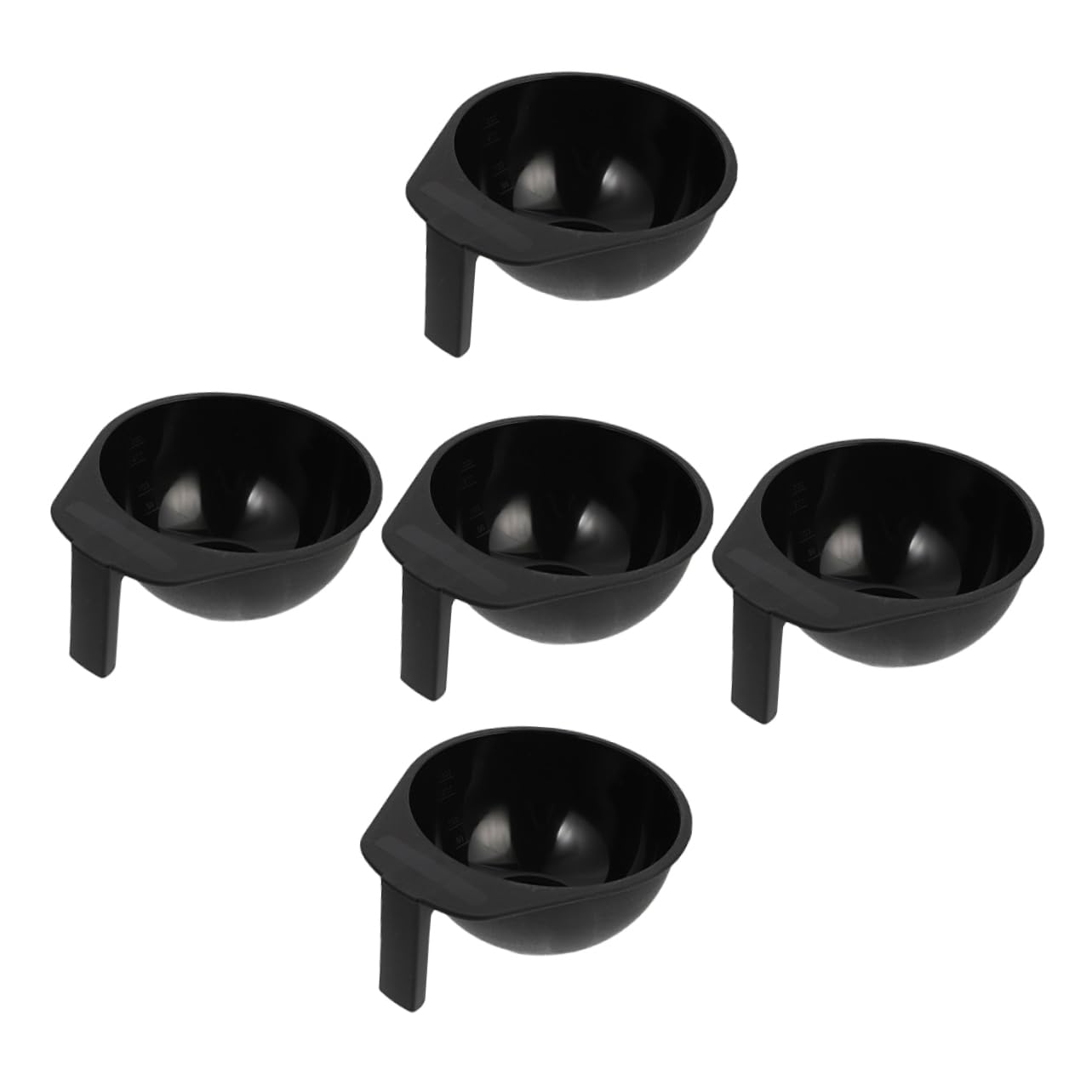 Ipetboom 1set Hair Dye Bowls Professional Color Mixing Bowls for Hair Salon Washable Reusable Convenient Storage Sturdy Design for Easy Application and Mixing 5pcs